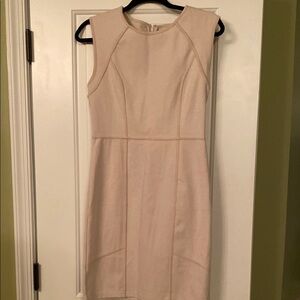 Elegant Beige Sleeveless Dress